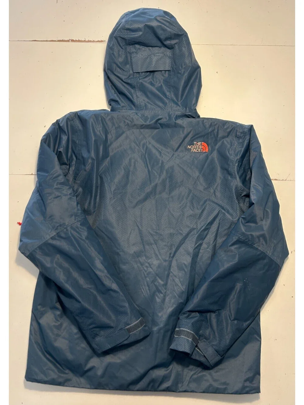 Vintage North Face Hyvent Hooded Blue Quilted Orange Lined Jacket Men's Large L